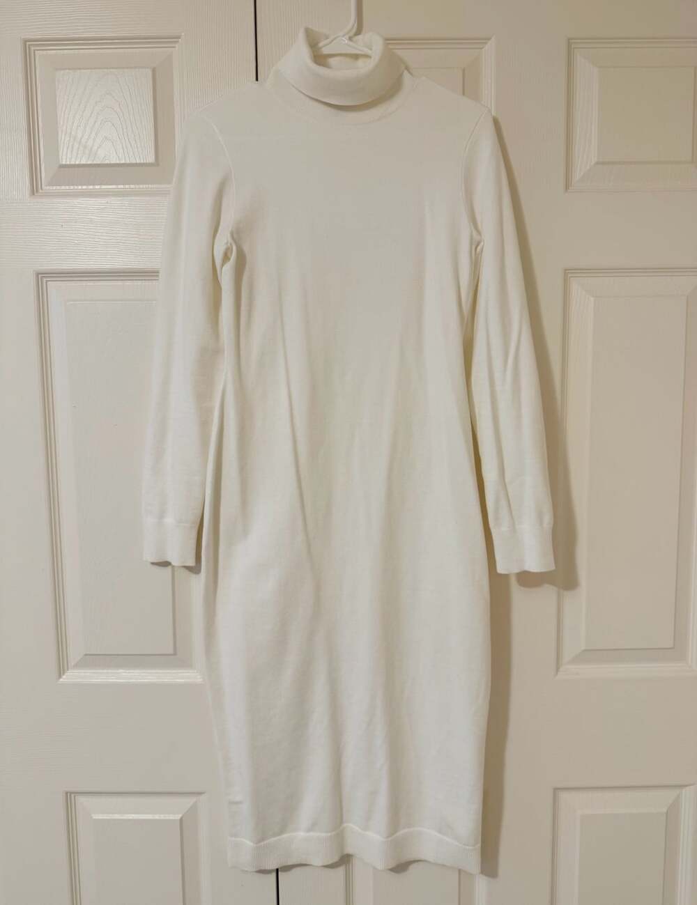 Express Turtleneck Midi Sweater Dress Size S Ivory